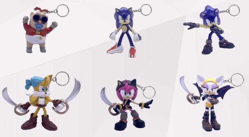 Sonic Prime : Figure Key Chain Blister Pack - Netflix Series, Licensed, Boys & Girls, Collectible Characters, Figurines - Image 1