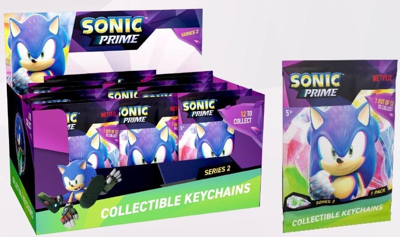Sonic Prime : Figure Key Chain Blister Pack - Netflix Series, Licensed, Boys & Girls, Collectible Characters, Figurines - Image 2