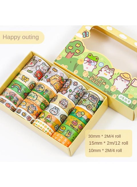 Roll Hand Account Tape Full Set Of Net Red Hand Account Stickers And Paper Film Suit Color Cute Children High Color Value