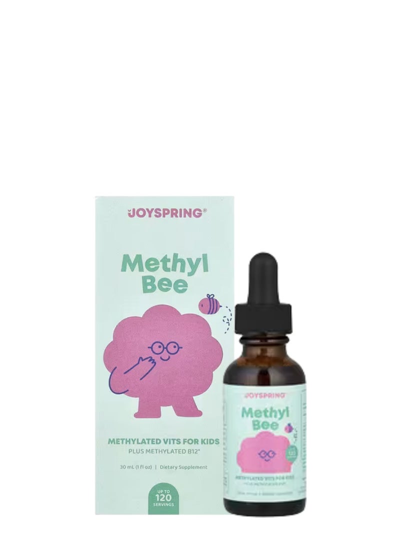 JoySpring, Methyl Bee, Methylated Vits for Kids, 1 fl oz (30 ml) - Image 1