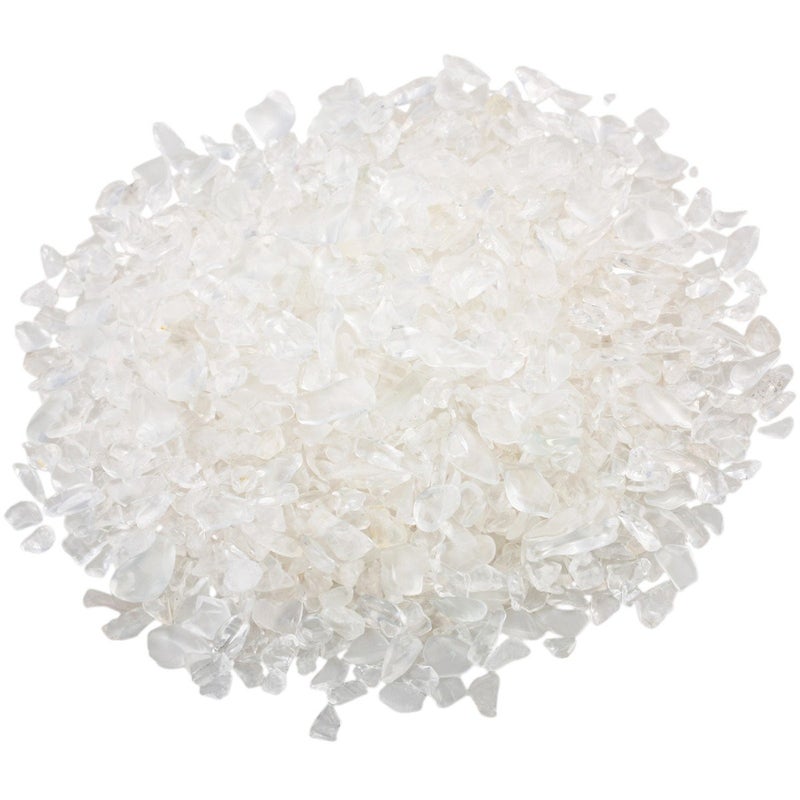 SUNYIK Rock Quartz Tumbled Chips Stone Crushed Crystal Quartz Pieces Irregular Shaped Stones 1pound(about 460 gram) - Image 1