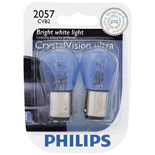 Philips 2057CVB2 2057 CrystalVision Ultra Miniature Bulb 2 Pack