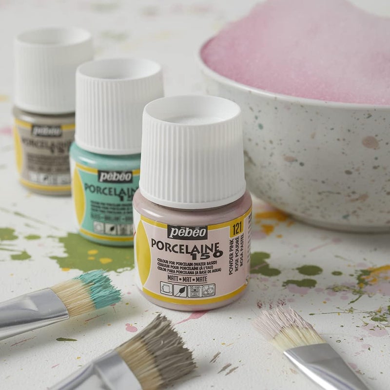 Pebeo Porcelaine 150 Water-Based High-Gloss Porcelain Paint - 45 ml Bottle in Sapphire Blue - Image 4