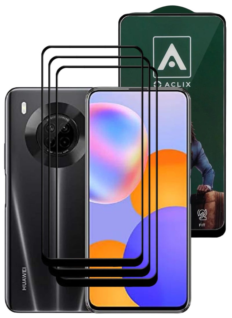 ACLIX 3 Pieces Antistatic ESD Dustproof Premium Quality High Definition Tempered Glass Screen Protector Designed For Huawei Y9a - Image 1