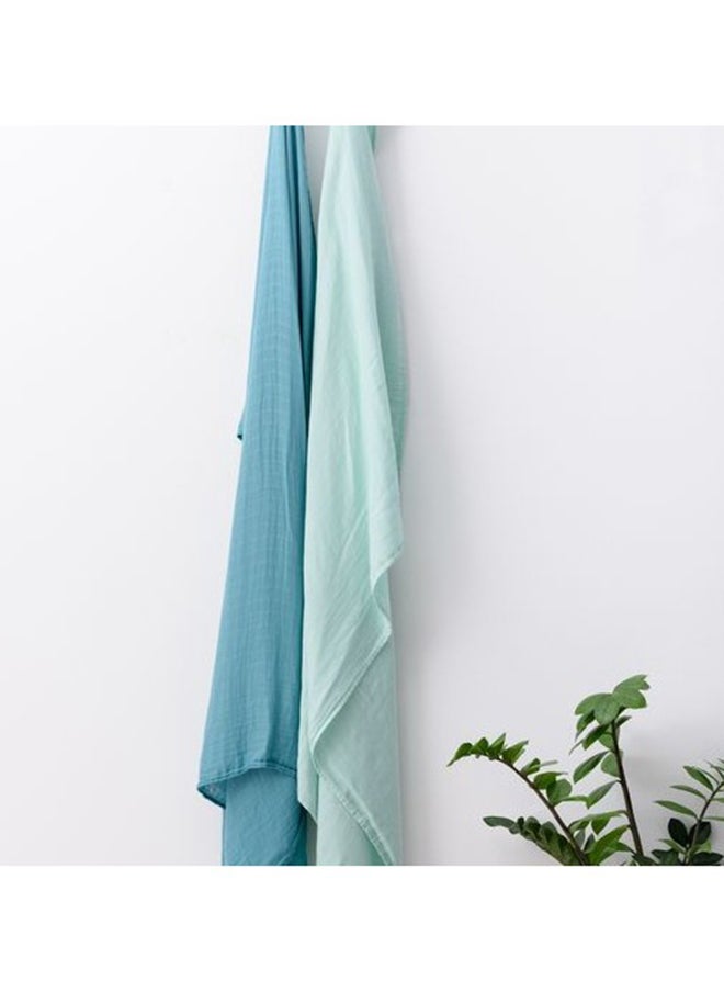 Anvi Baby Anvi Baby Organic Bamboo Muslin Swaddle Wrap Set of 2 -Green Fields  - Image 4