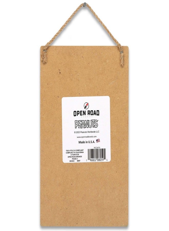 Open Road Brands Peanuts Snoopy All My Smiles Begin With You Hanging Wood Wall Decor - Cute Snoopy Sign - Great Gift Idea - Image 3