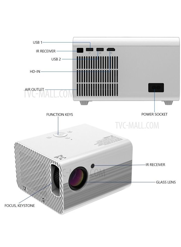 Home Cinema projector T10 LED high bightness FHD - Image 2