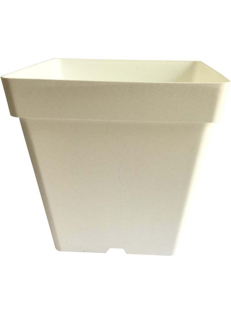 أيدل وعاء زراعة مربع كلاسيكي غير لامع 28 سم - متاح بألوان متعددة - للاستخدام الداخلي والخارجي - صندوق زراعة بلاستيكي متين للاستخدام في المنزل والحديقة والمكتب والشرفة - صنع في إيطاليا - بواسطة إيديل - Image 1
