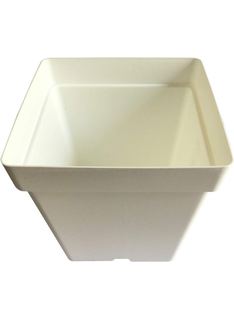 أيدل وعاء زراعة مربع كلاسيكي غير لامع 28 سم - متاح بألوان متعددة - للاستخدام الداخلي والخارجي - صندوق زراعة بلاستيكي متين للاستخدام في المنزل والحديقة والمكتب والشرفة - صنع في إيطاليا - بواسطة إيديل - Image 4