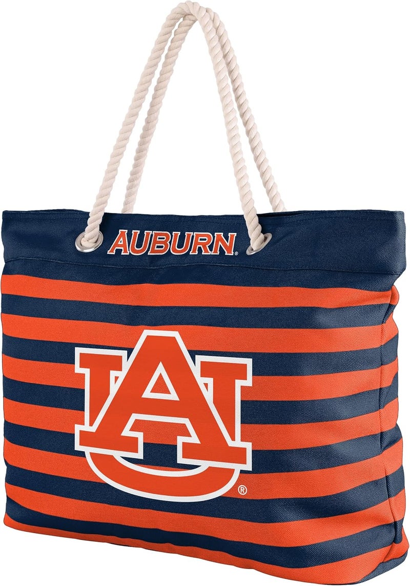 FOCO NCAA College Team Logo Nautical Stripe Tote Beach Bag - Image 2