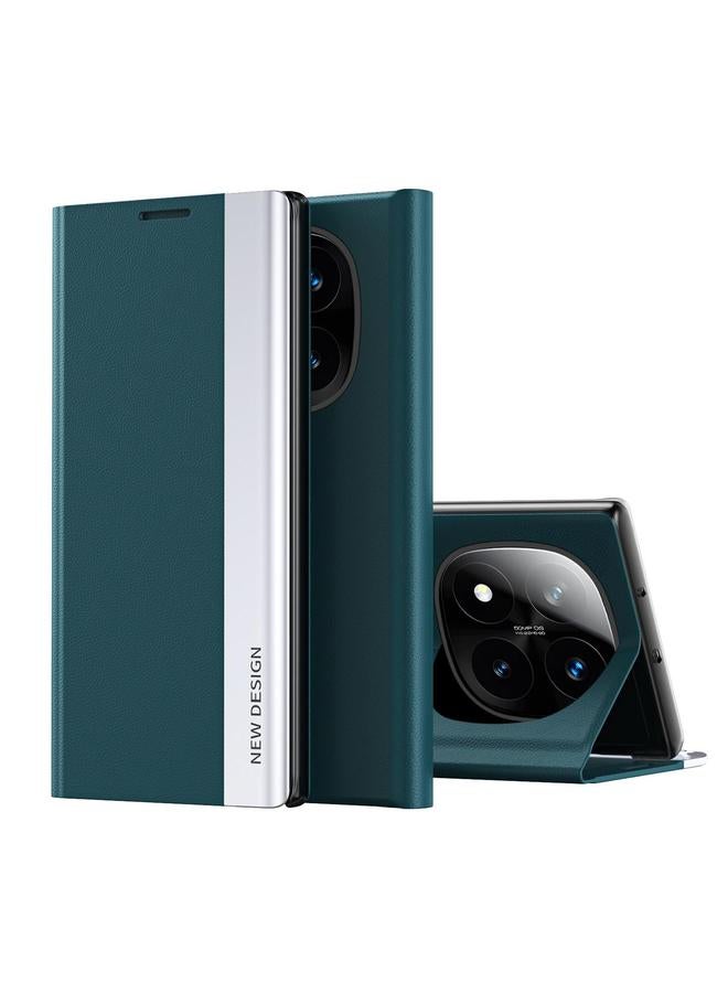 Case For Xiaomi Redmi Note 14 Pro+ 5G Side Electroplated Adsorption Leather Phone Case