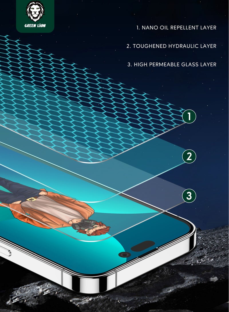 GREEN LION iPhone 14 Pro Glass Screen Protector 6.1 inch, 3D Desert Round Edge Glass Compatible With iPhone 14 Pro - Image 5