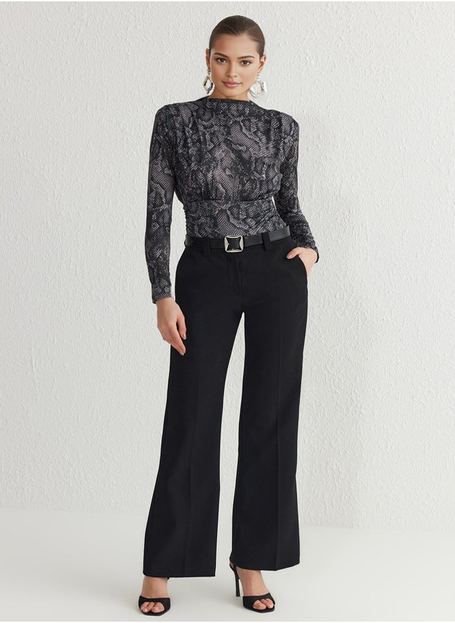 trendyol - Multicolored Knitted Draped Snap Bodysuit TPRAW23BD00048 - Image 1