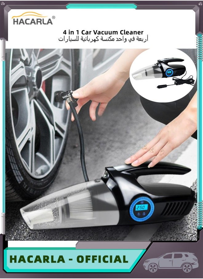 HACARLA - 2 in 1 Handheld Car Vacuum Cleaner Portable Air Compressor And Tire Inflator 13FT Cord with Tire Pressure Gauge Display with LED Car Accessories - Image 1