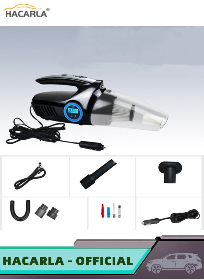 HACARLA - 2 in 1 Handheld Car Vacuum Cleaner Portable Air Compressor And Tire Inflator 13FT Cord with Tire Pressure Gauge Display with LED Car Accessories - Image 1