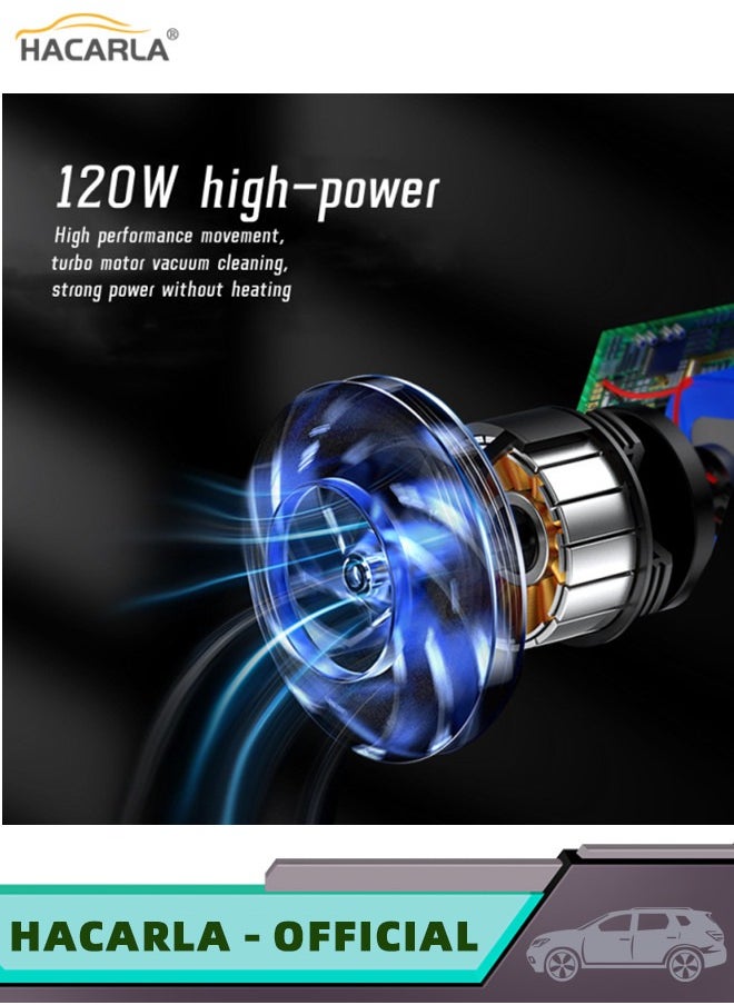 HACARLA - 2 in 1 Handheld Car Vacuum Cleaner Portable Air Compressor And Tire Inflator 13FT Cord with Tire Pressure Gauge Display with LED Car Accessories - Image 1