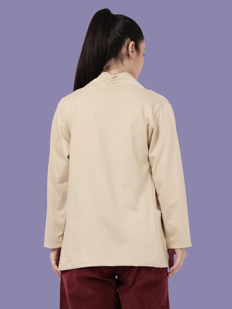 KRYPTIC Women’s Regular Length Cotton Shrug with Side Pockets - Soft Lightweight Layer for Stylish Everyday Wear - Image 2