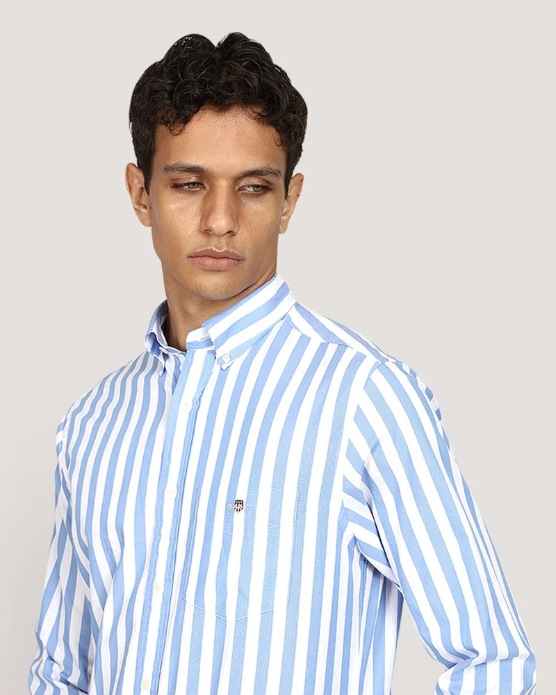 GANT  Regular Classic Poplin Stripe Shirt for Men | Best Price UAE