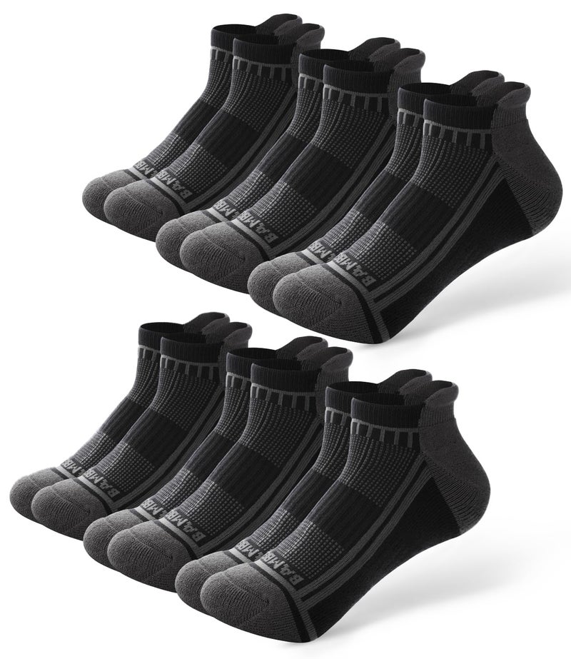 BAMBOO COOL Mens Ankle Socks Bamboo Viscose Athletic Moisture-Wicking Low Cut Running Cushioned Socks - Image 1