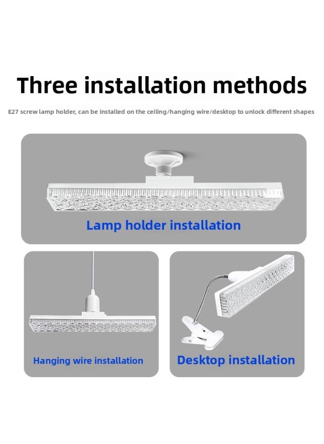 Generic - LED Crystal Strip Lamp E27 Screw Thread Spiral Energy-saving Lamp Integrated Chandelier Super Bright Bulb Household Ceiling-Specifications:18w-three-color Dimming [super Bright Flicker-free Long Crystal Lamp] - Image 1