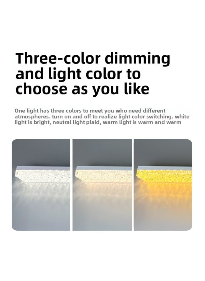 Generic - LED Crystal Strip Lamp E27 Screw Thread Spiral Energy-saving Lamp Integrated Chandelier Super Bright Bulb Household Ceiling-Specifications:18w-three-color Dimming [super Bright Flicker-free Long Crystal Lamp] - Image 1