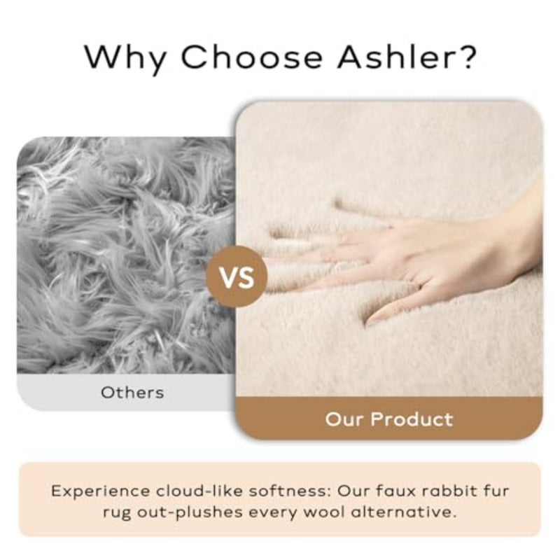 سجادة منطقة غطاء الأريكة من فراء الأرنب الصناعي فائقة النعومة لغرفة النوم والأريكة الأرضية وغرفة المعيشة باللون الوردي مقاس 2 × 6 أقدام - Image 4
