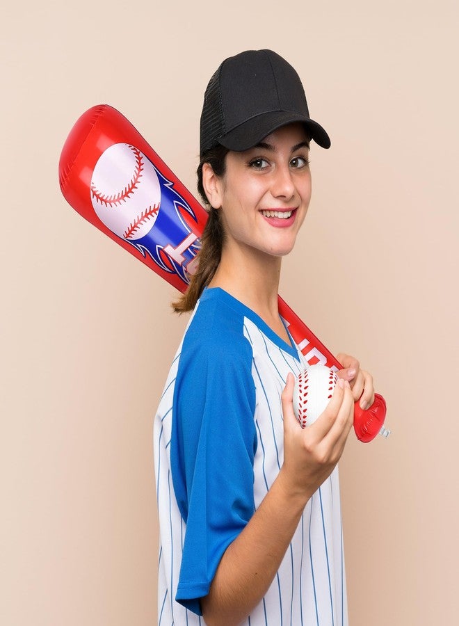 Fovths 8 Sets Inflatable Baseball Bats and Baseballs Set 22 Inch Inflate Baseballs with Mini Foam Sports Stress Ball for Sports Theme Birthday Party Favors - Image 4