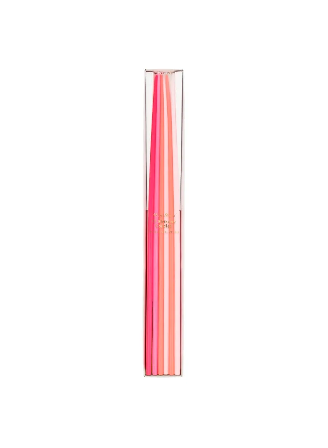 Meri Meri Pink Tall Tapered Candles