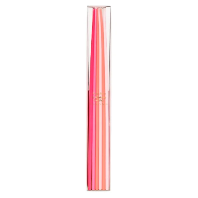 Meri Meri Pink Tall Tapered Candles