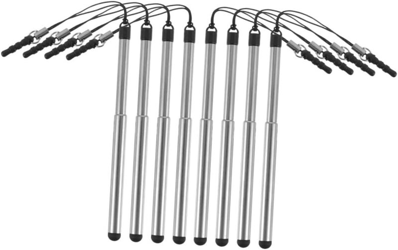 DOITOOL 8Pcs Retractable Capacitive Stylus Pens for Touchscreen Devices Ergonomic Design for Phones Tablets Portable Lightweight Stylus with Comfortable Grip - Image 1