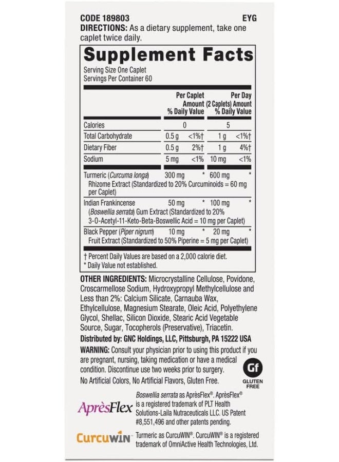 جي إن سي مكمل غذائي بتركيبة الكركم من تريفليكس - Image 2