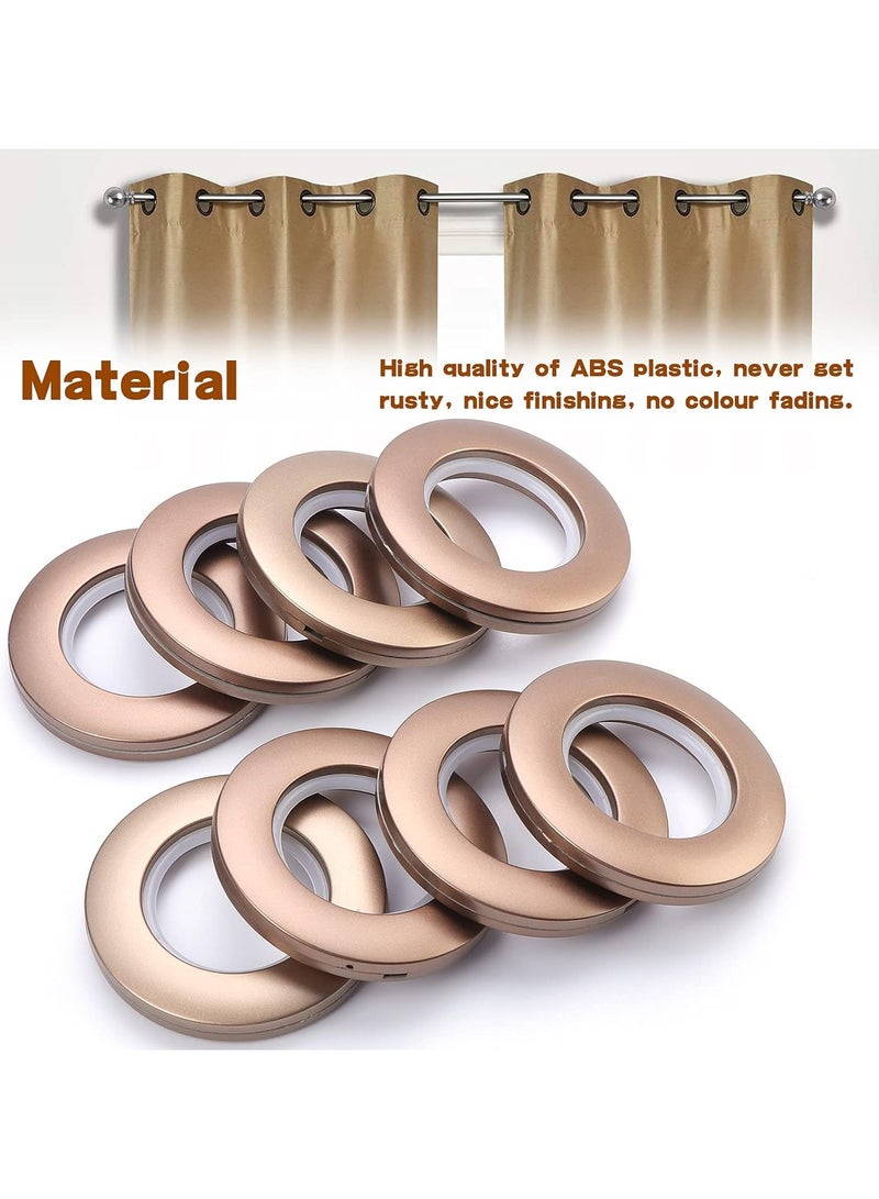 AL WADI FURNITURE AWF Al Wadi Furniture Pack of 20 Rose Gold Curtain Grommets Round Plastic Curtain Eyelet Rings with nano-scale silencer ring, DIY Rings for Window Curtain, Shower Curtain, Locker Room Door Curtain  - Image 5