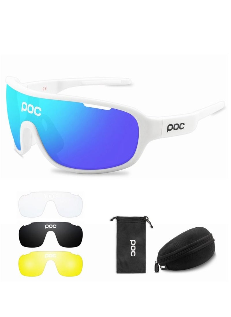 POC 4 Lens Cycling Sunglasses Outdoor Eyewear Men Women Cycling Glasses  - Image 1