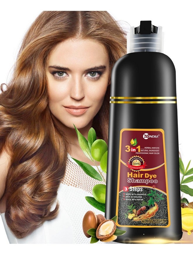 leorx Hair Dye shampoo, 3 In 1 Brown Color Shampoo Hair Dye For Refresh Hair Instant Herbal Coloring Shampoo For Women&Men - Tintes Para El Cabello Profesional - Image 1