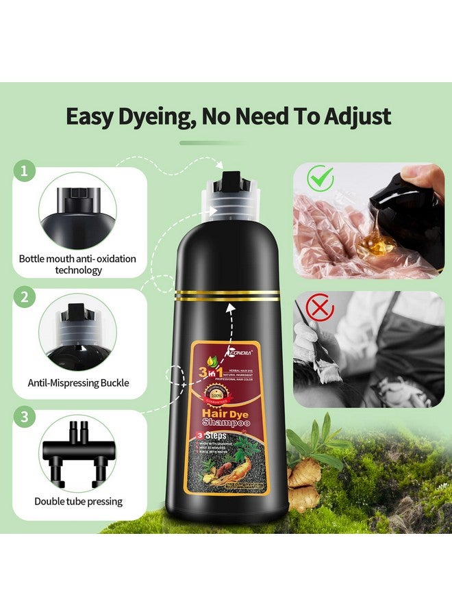 leorx Hair Dye shampoo, 3 In 1 Brown Color Shampoo Hair Dye For Refresh Hair Instant Herbal Coloring Shampoo For Women&Men - Tintes Para El Cabello Profesional - Image 3