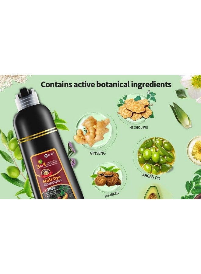 leorx Hair Dye shampoo, 3 In 1 Brown Color Shampoo Hair Dye For Refresh Hair Instant Herbal Coloring Shampoo For Women&Men - Tintes Para El Cabello Profesional - Image 2