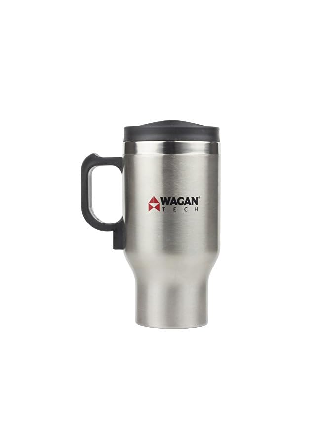 Zaboon 12V Stainless Steel Heated Travel Mug With Antispill Lid 16 Oz Capacity Silver - Image 2