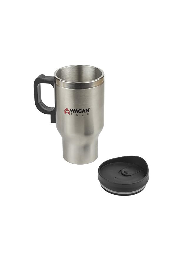 Zaboon 12V Stainless Steel Heated Travel Mug With Antispill Lid 16 Oz Capacity Silver - Image 4