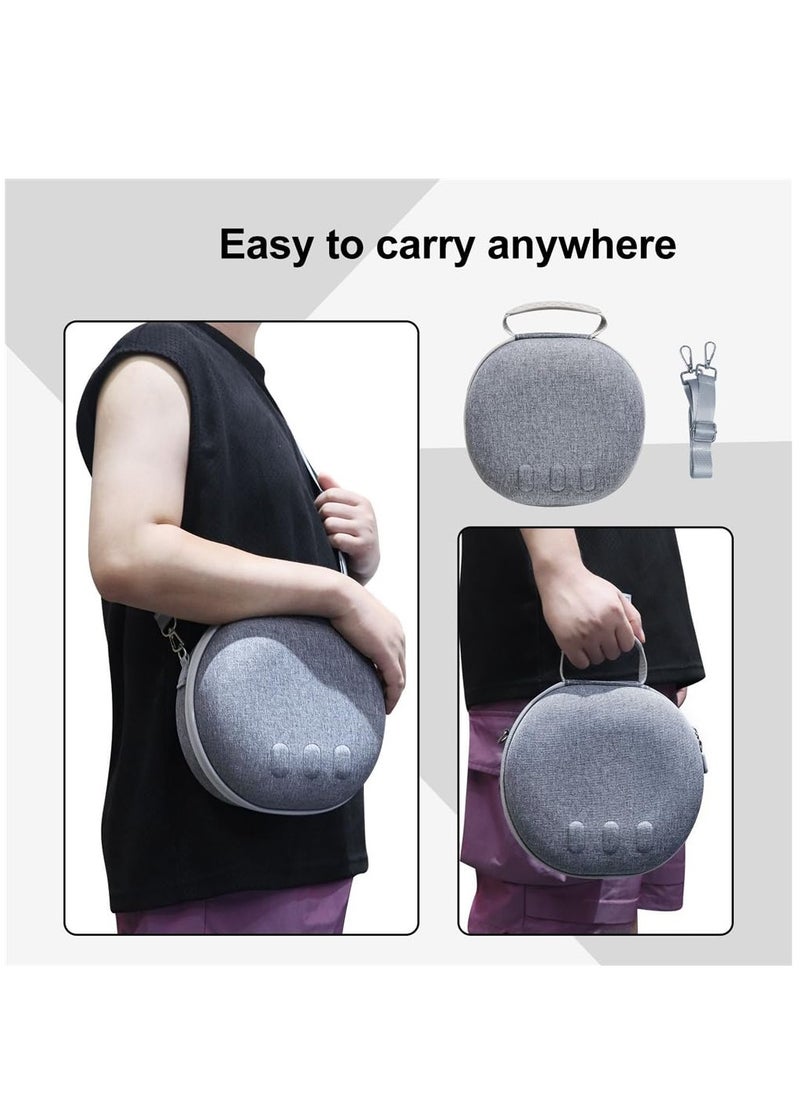 HardShell Storage Bag Portable Hard Carry Bag Shockproof Anti-Scratch With Shoulder Strap for Meta Quest3 VR Glasses Accessories (Grey)