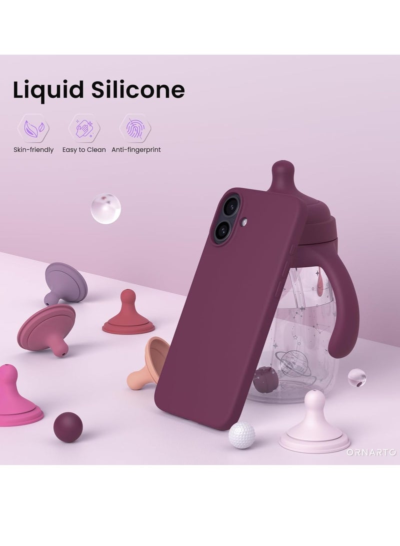 ELTRAZONE iPhone 16 Slim Fit Matte Maroon TPU Case – Soft, Flexible Silicone Back Cover - Image 2