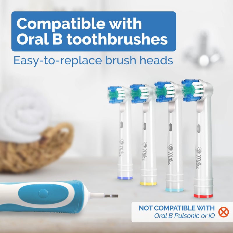 Milos Toothbrush Head Compatible with Oral B - 16 Pack Milos Replacement Electric Toothbrush Heads Deep and Precise Cleaning Brush Heads Toothbrush Heads Compatible with Oral B Braun - Image 2