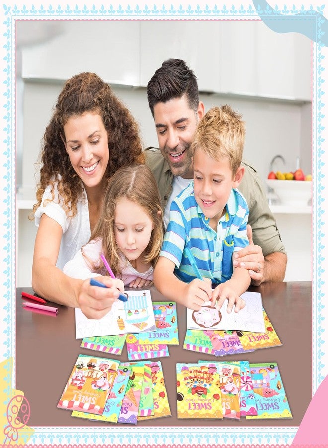 Faccito 24 Pcs Desserts Coloring Book Set Mini Activity Books for Kids Treats Desserts Color Drawing Booklets DIY Drawing Activity Book for Boys and Girls Birthday Classroom Home Party Favors - Image 5