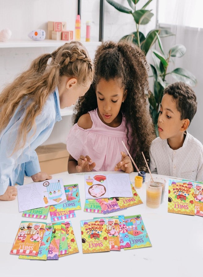 Faccito 24 Pcs Desserts Coloring Book Set Mini Activity Books for Kids Treats Desserts Color Drawing Booklets DIY Drawing Activity Book for Boys and Girls Birthday Classroom Home Party Favors - Image 4