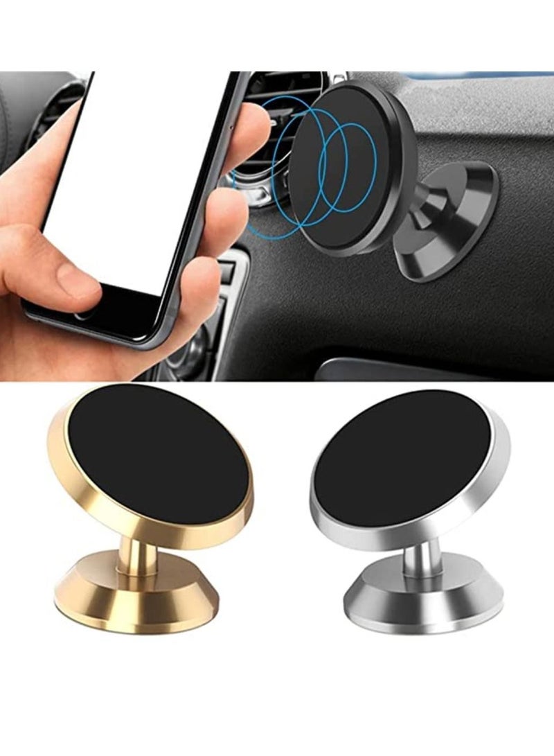 Earldom Magnetic Universal Mobile Phone Car Holder Magnet Dashboard Mount Gold - Image 4