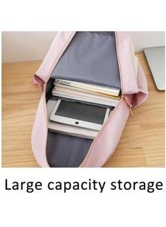 Vogue 4 Pcs School Bag Set with Shoulder Bag, Carrying Handbag, Rucksack and Pen Pouch 4 in 1 Waterproof Lightweight School Bag Set Large Capacity Teenage School Bag Suitable for Multiple Scenarios  - Image 5