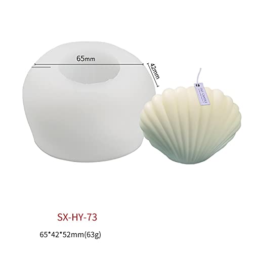 ESEENS 4 Pack Silicone Conch Resin Sea Shell Mold For Candles and Soap - Candle Making Mold - Image 5