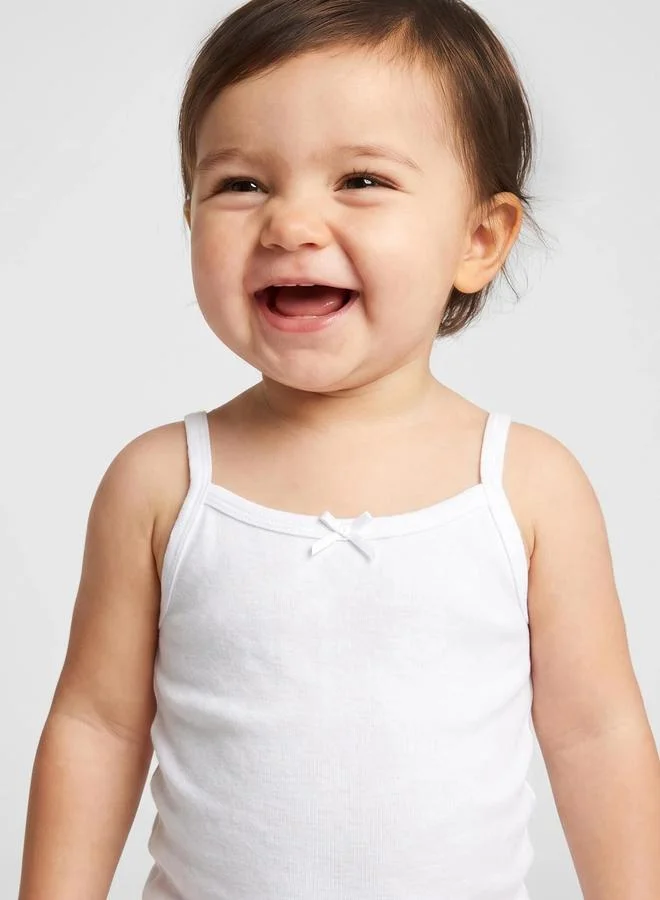 Styli Pack of 3 - Baby Girl Multi-Color Bow Detail Cami Vest