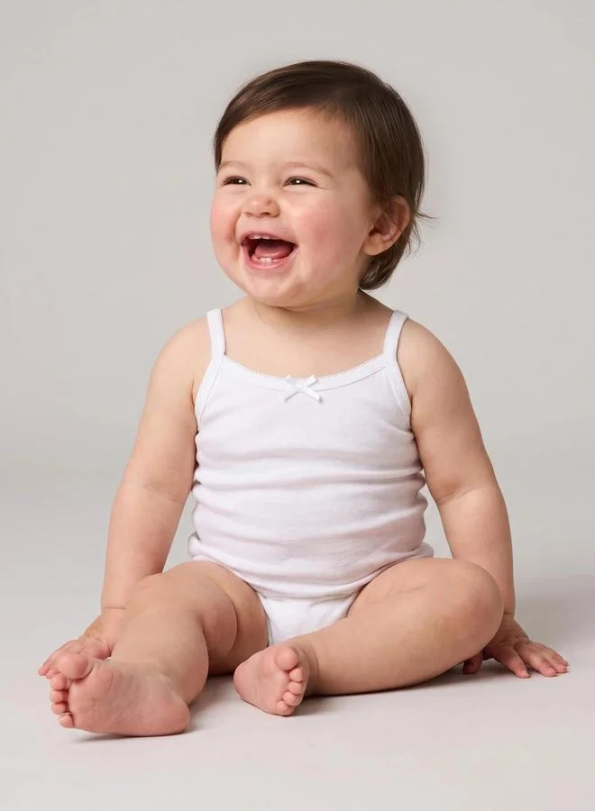 Styli Pack of 3 - Baby Girl Multi-Color Bow Detail Cami Vest