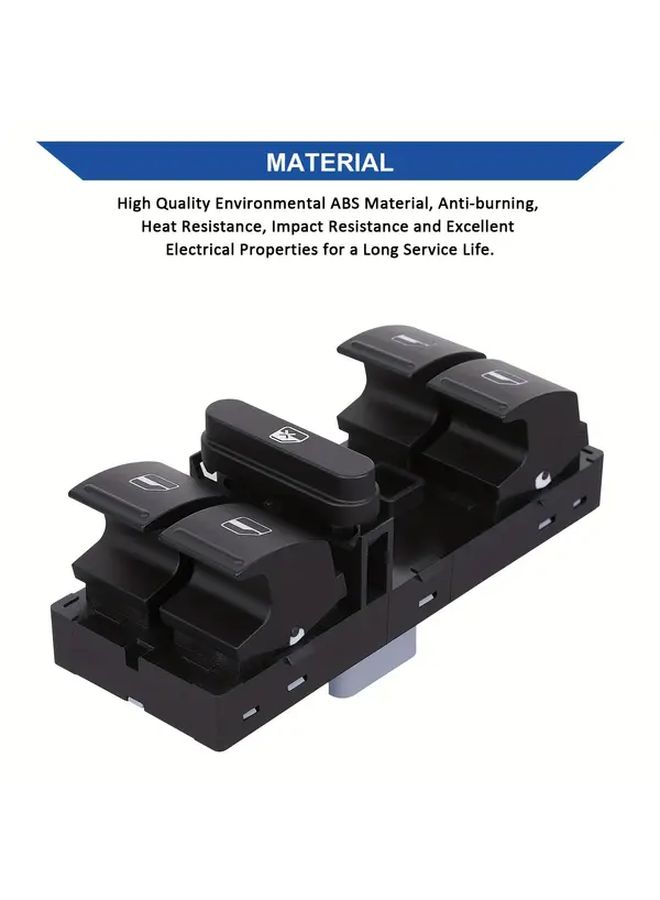 Black Left Front Electric Window Control Switch for 2005-2014 VW CC Golf Jetta Passat Tiguan - Image 4