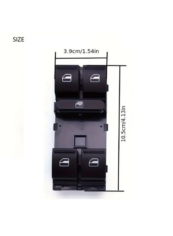 Black Left Front Electric Window Control Switch for 2005-2014 VW CC Golf Jetta Passat Tiguan - Image 2